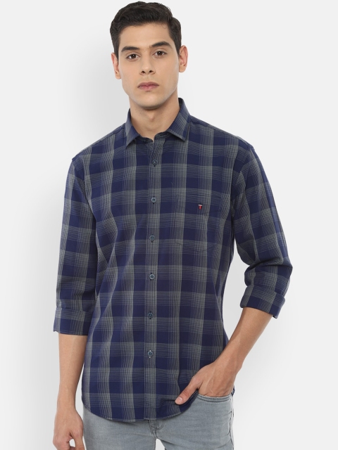 

Louis Philippe Sport Men Navy Blue Slim Fit Checked Casual Shirt