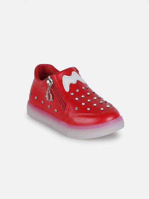 

PASSION PETALS Unisex Kids Red Embellished Sneakers