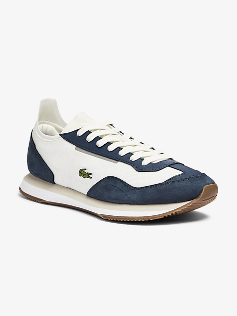 

Lacoste Men White & Blue Colourblocked Sneakers