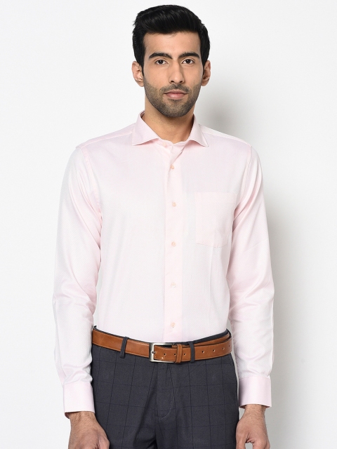 

Blackberrys Men Pink Slim Fit Self Design Formal Shirt