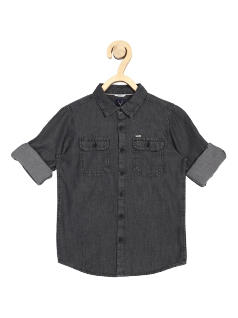 

Allen Solly Junior Boys Grey Slim Fit Solid Casual Shirt
