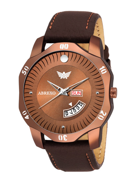 

Abrexo Men Brown Analogue Watch