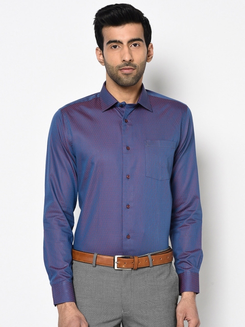 

Blackberrys Men Blue Slim Fit Self Design Casual Shirt