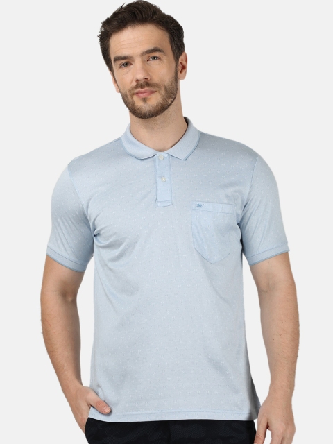 

Monte Carlo Men Blue Solid Polo Collar T-shirt