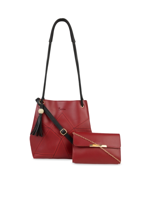 

Vivinkaa Maroon Solid Tote Bag