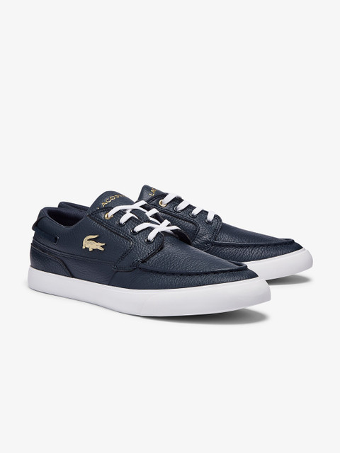 

Lacoste Men Navy Blue Leather Sneakers