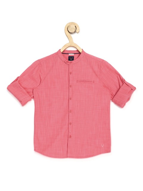 

Allen Solly Junior Boys Pink Regular Fit Solid Casual Shirt