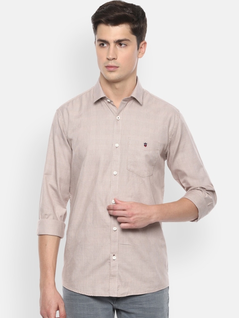 

Louis Philippe Sport Men Beige & Off-White Slim Fit Checked Casual Shirt