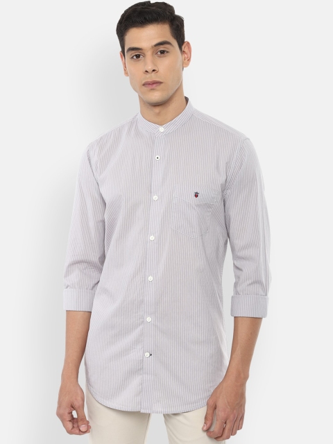

Louis Philippe Sport Men Grey Slim Fit Striped Casual Shirt
