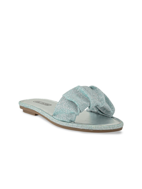 

GIRL EXCUSE Women Blue Solid Open Toe Flats
