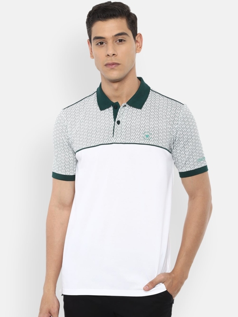 

Louis Philippe Men White Solid Polo Collar T-shirt