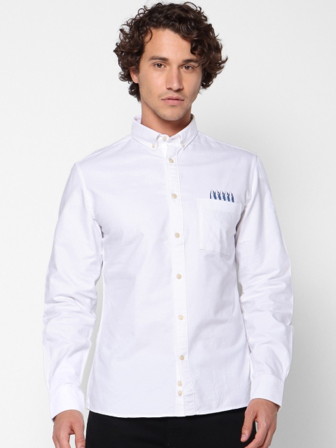 

Celio Men White Solid Slim Fit Cotton Casual Shirt