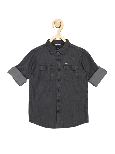 

Allen Solly Junior Boys Grey Slim Fit Solid Casual Shirt