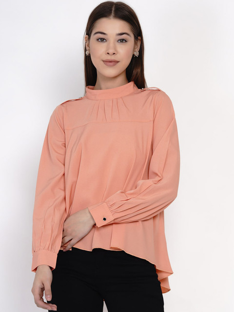 

Texco Peach-Coloured Regular Top