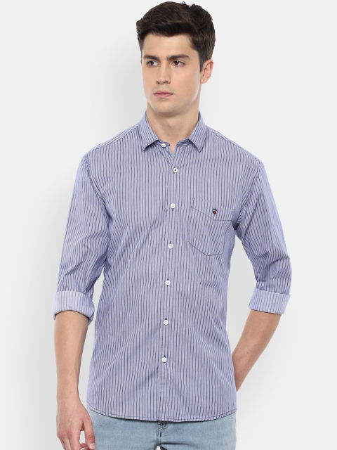 

Louis Philippe Sport Men Blue Slim Fit Striped Cotton Casual Shirt