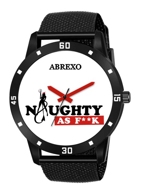 

Abrexo Men White & Black Analogue Watch