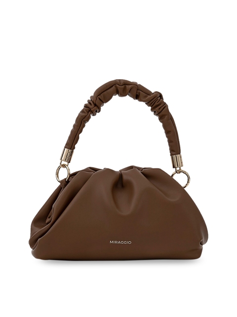 

MIRAGGIO Brown Solid Anne Handheld Bag