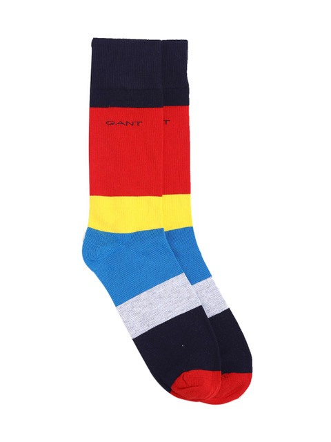

GANT Men Yellow & Red Colourblocked Above Ankle Socks