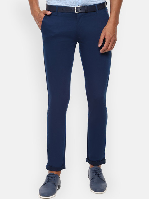 

Louis Philippe Sport Men Blue Slim Fit Solid Regular Trousers