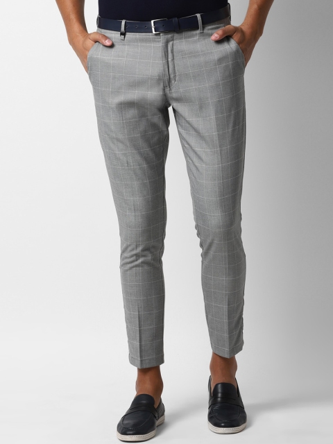 

Louis Philippe Sport Men Grey Slim Fit Checked Regular Trousers