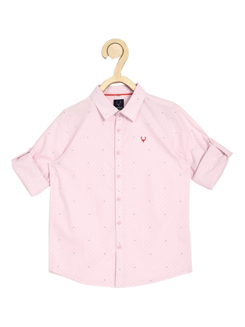 

Allen Solly Junior Boys Pink Slim Fit Self Design Casual Shirt