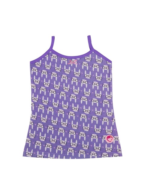 

DChica Girls Purple & White Bunny Printed Camisole