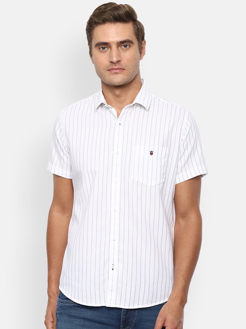 

Louis Philippe Sport Men White Slim Fit Striped Casual Shirt