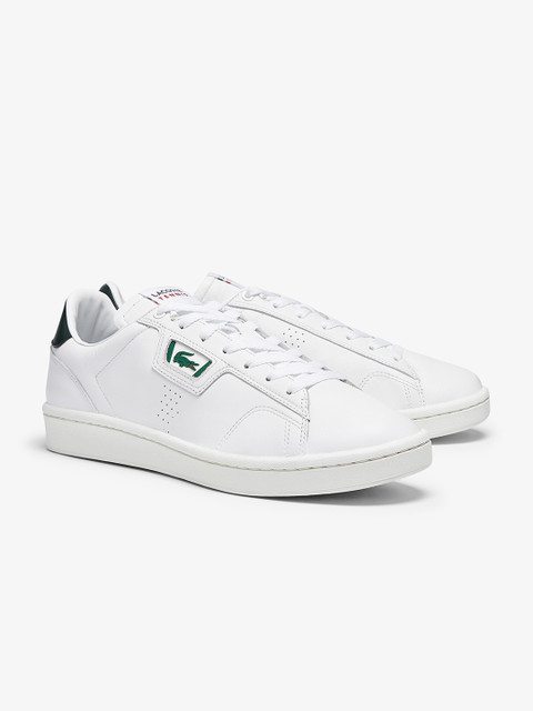 

Lacoste Men White Colourblocked Leather Sneakers