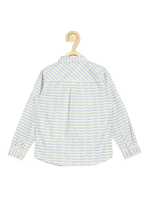 

Allen Solly Junior Boys White Slim Fit Striped Casual Shirt