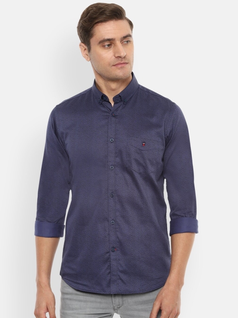 

Louis Philippe Sport Men Navy Blue Slim Fit Printed Casual Shirt