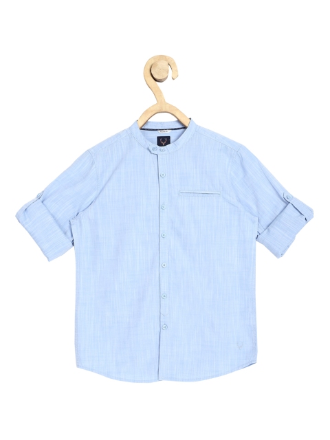 

Allen Solly Junior Boys Blue Regular Fit Solid Casual Shirt
