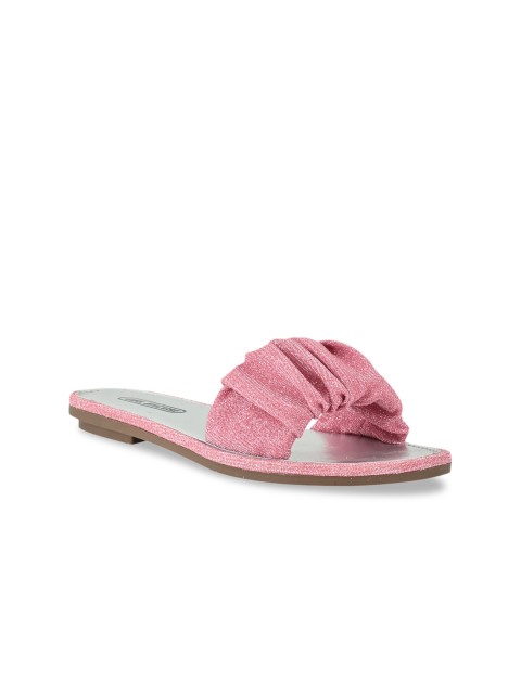 

GIRL EXCUSE Women Pink Solid Open Toe Flats