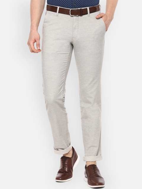 

Louis Philippe Sport Men Grey Slim Fit Self Design Regular Trousers