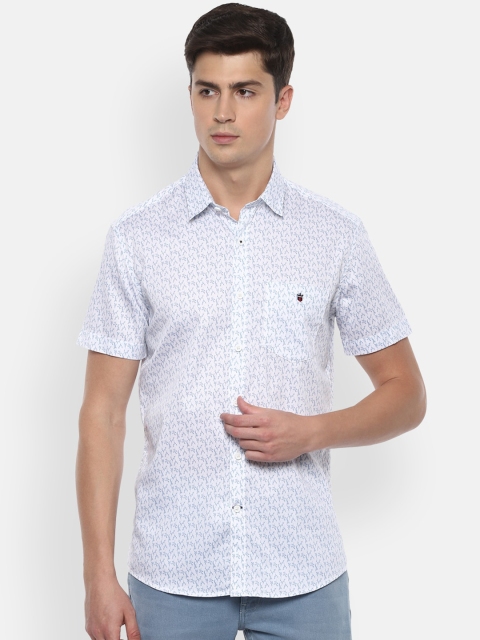

Louis Philippe Sport Men White Slim Fit Printed Casual Shirt