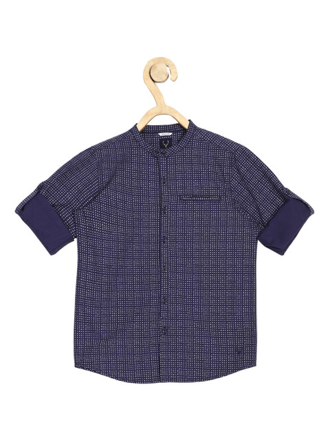 

Allen Solly Junior Boys Navy Blue Regular Fit Printed Casual Shirt
