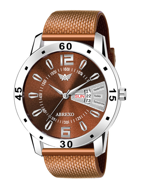 

Abrexo Men Brown Analogue Watch