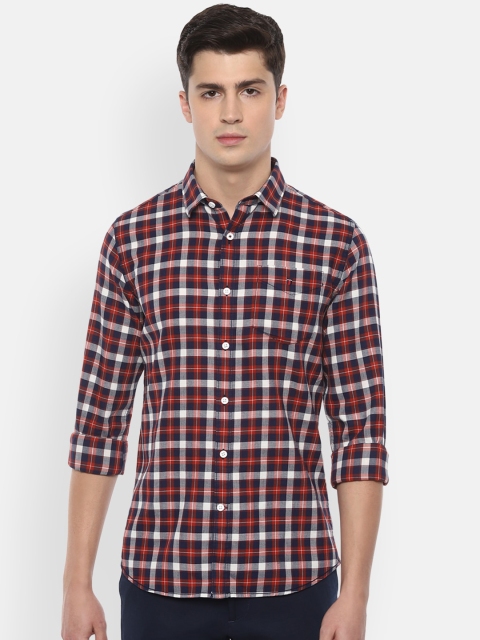 

Louis Philippe Sport Men Maroon Slim Fit Checked Casual Shirt