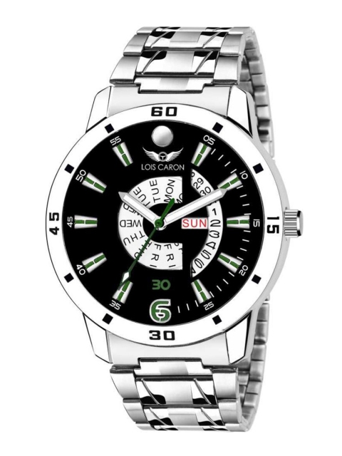 

LOIS CARON Men Black & Silver-Toned Analogue Watch MLC-8196