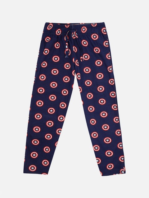 

Kids Ville Boys Navy Blue Captain America Printed Lounge Pants