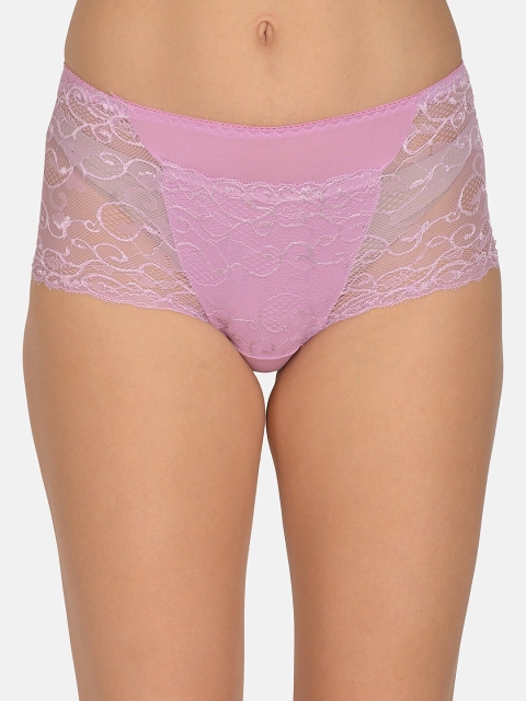 

mod & shy Women Lavender Self-Design Lace Hipster Briefs MU142