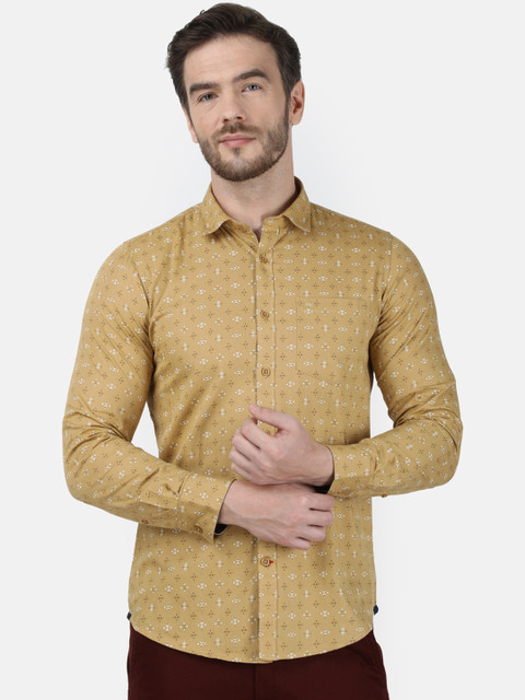 

Monte Carlo Men Brown & White Slim Fit Printed Casual Shirt