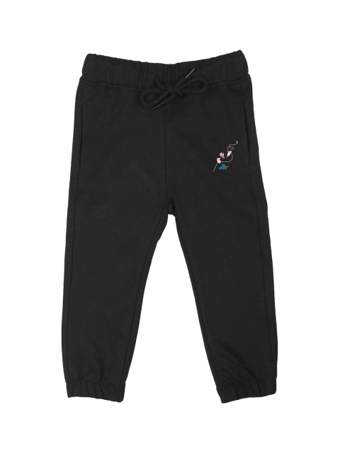 

Popeye Boys Black Solid Joggers