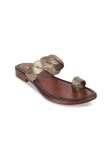 

Mochi Women Bronze-Toned Embellished Sandals