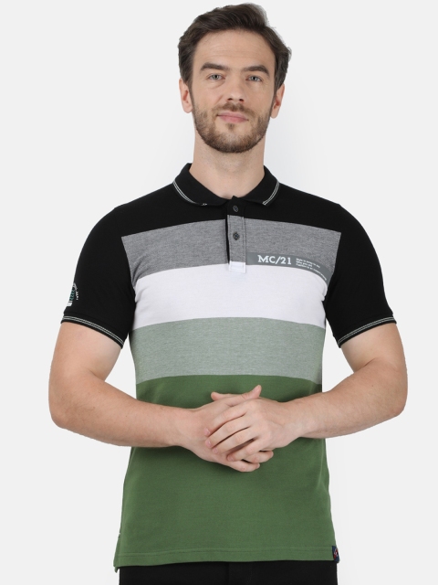 

Monte Carlo Men Black Colourblocked Polo Collar T-shirt