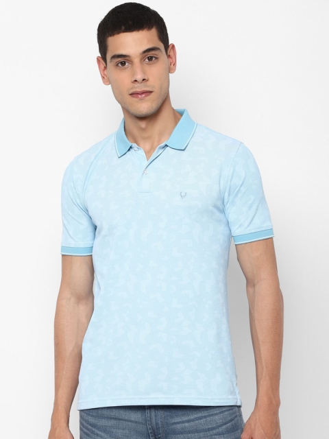 

Allen Solly Men Blue Solid Polo Collar T-shirt