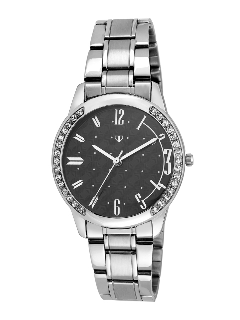 

Walrus Women Black & Silver-Toned Analogue Watch