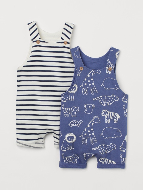 

H&M Boys Blue & White 2-Pack Romper Suits