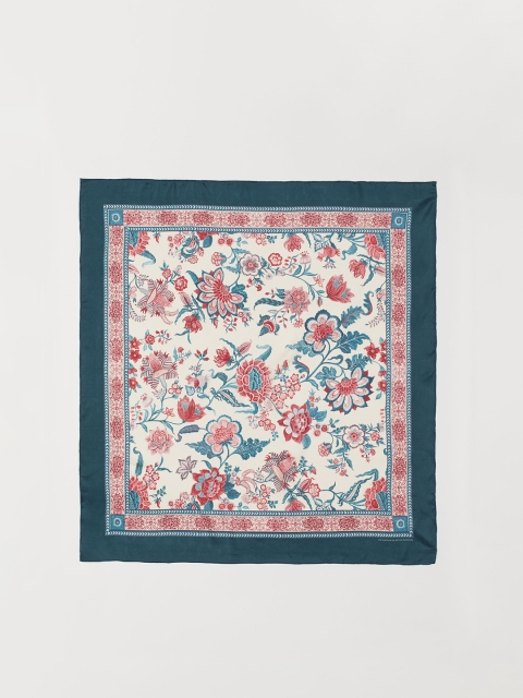 

H&M Women Multicoloured Patterned Silk Scarf, White