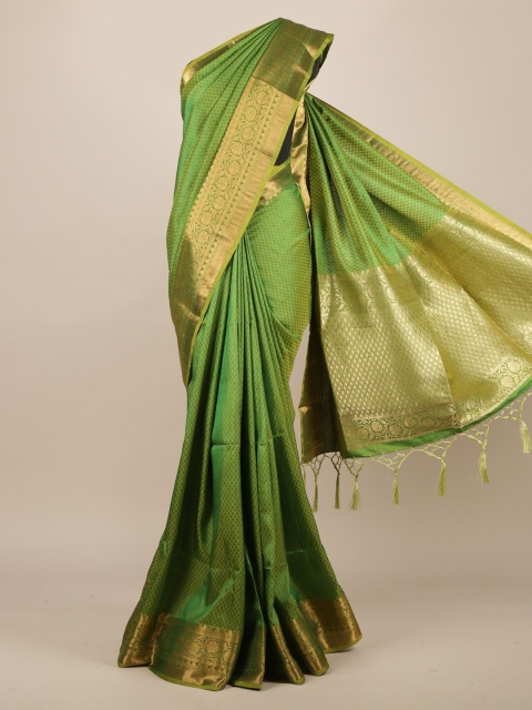 

Pothys Green Woven Design Jute Silk Saree