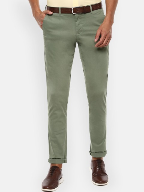 

Van Heusen Sport Men Green Slim Fit Solid Regular Trousers